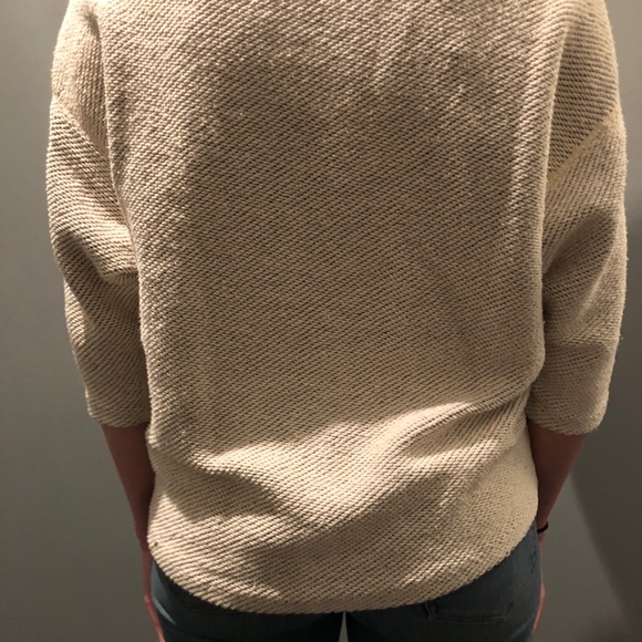 American Apparel, Reversible Cream & Grey Sweater, Size S - Picture 2 of 3